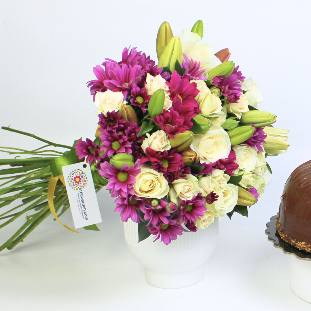 Nutella Cake + Flowers bundle (cake shop)