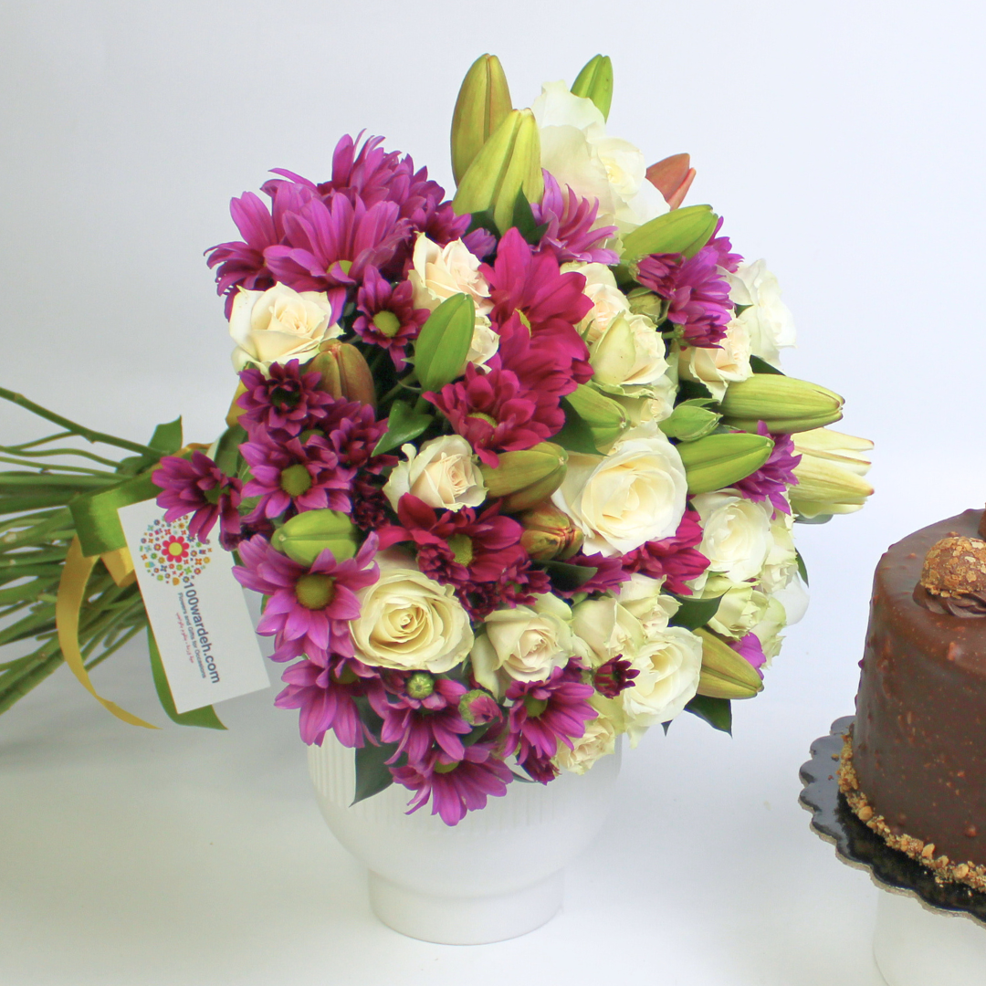 Ferrero + Mixed Flowers (Cake Shop)