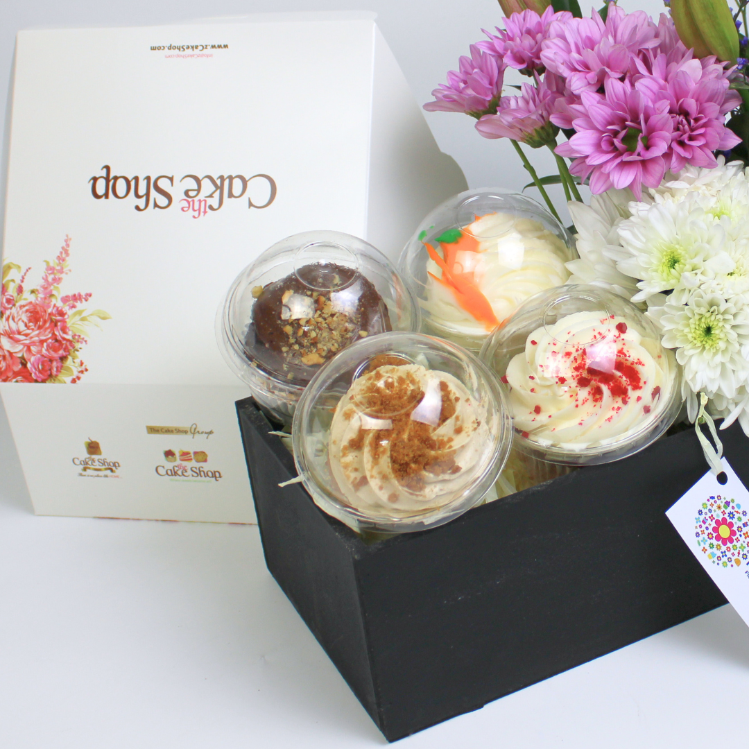 Mixed Flowers Cupcake Box