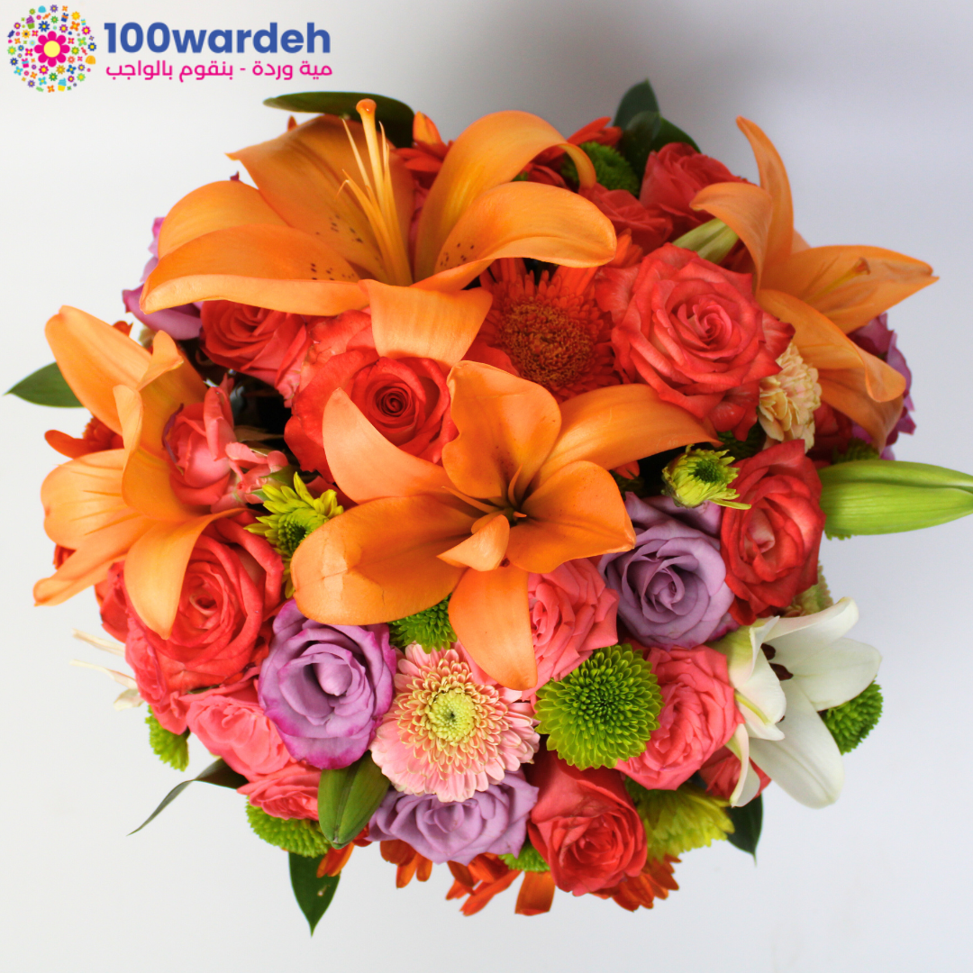 Black Pot Colorful Arrangement