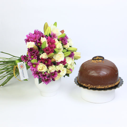 Nutella Cake + Flowers bundle (cake shop)